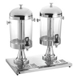 Set of 2 – THW® 8-Liter Stainless Steel Juice and Beverage Dispensers | Beverage Towers for Hotels, Restaurants, Events