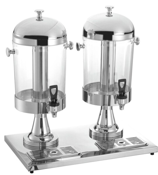 Set of 2 – THW® 8-Liter Stainless Steel Juice and Beverage Dispensers | Beverage Towers for Hotels, Restaurants, Events