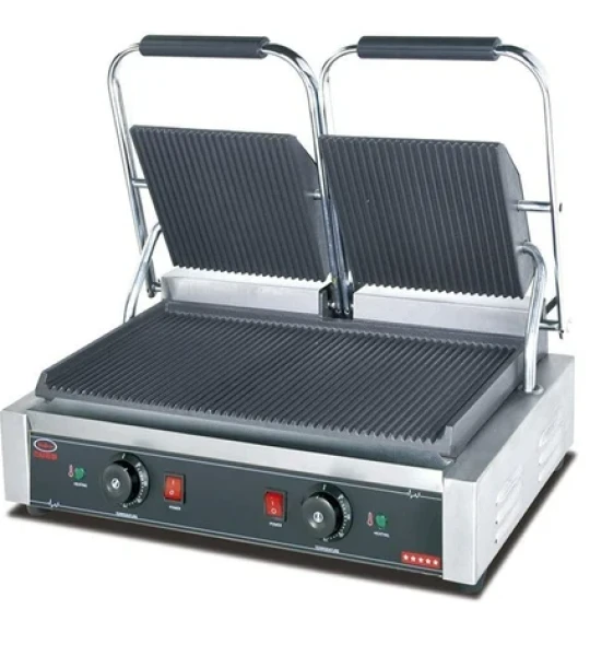 Double Contact Grill – Heavy-Duty Commercial Sandwich & Panini Press | Stainless Steel, Dual Heating Plates, Adjustable