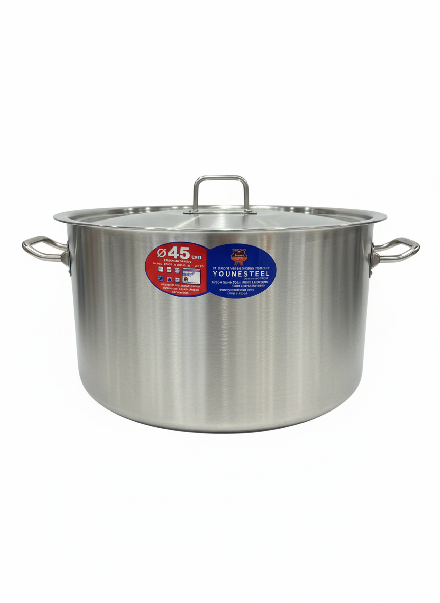 Younesteel Stainless Steel Cooking Pot – 45 cm