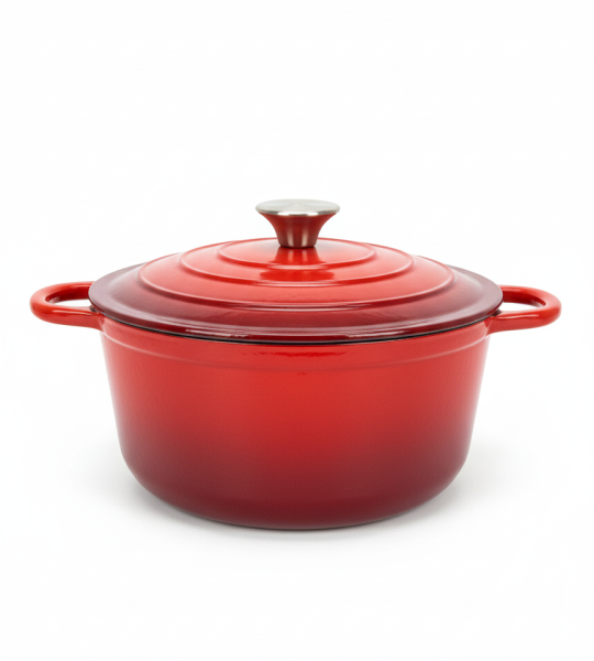 Küchenprofi Provence Cast-Iron Cooking Pot (Cocotte) – 24 cm (Red)