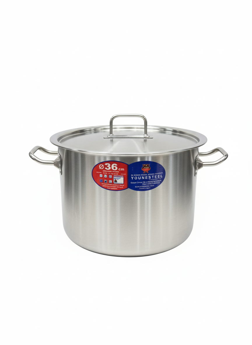Younesteel Stainless Steel Cooking Pot – 36 cm
