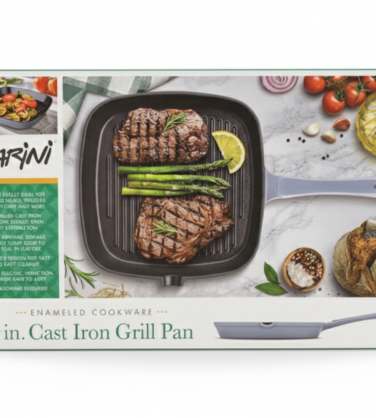 Parini 9-Inch Cast Iron Grill Pan