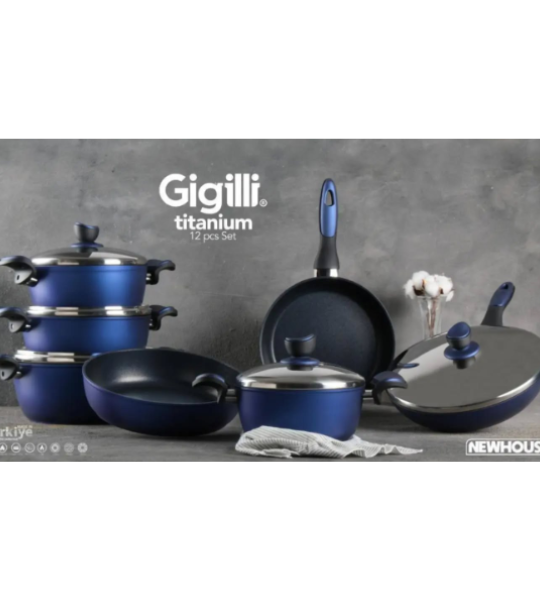 Gigilli 12-Piece Titanium Cookware Set