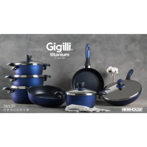 Gigilli 12-Piece Titanium Cookware Set